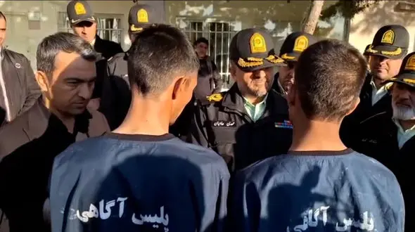 فیلم دستگیری باند سارقین و زورگیران خشن در کرمانشاه