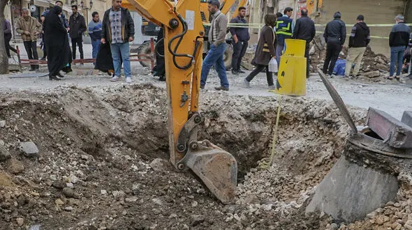فرونشست زمین در محدوده بازار وکیل شیراز