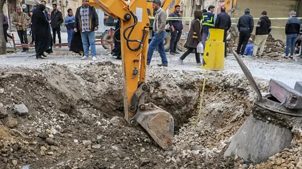 فرونشست زمین در محدوده بازار وکیل شیراز