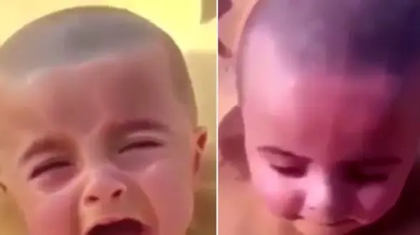 پدری پسر ۲ ساله خود را برای تفریح دفن کرد! + فیلم و  عکس