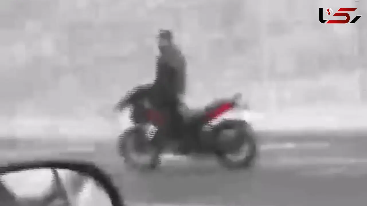 فیلم وحشتناک از بازی با مرگ جوان تهرانی در اتوبان امام علی