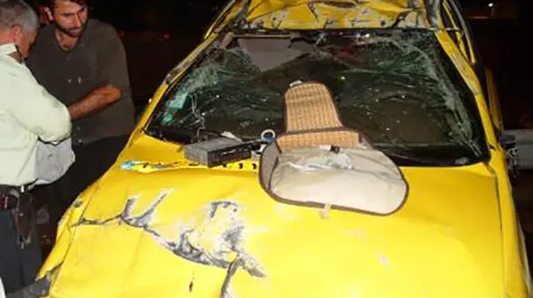 تاکسی زرد رنگ  مرگ خونین 2 مسافر را رقم زد+ عکس 