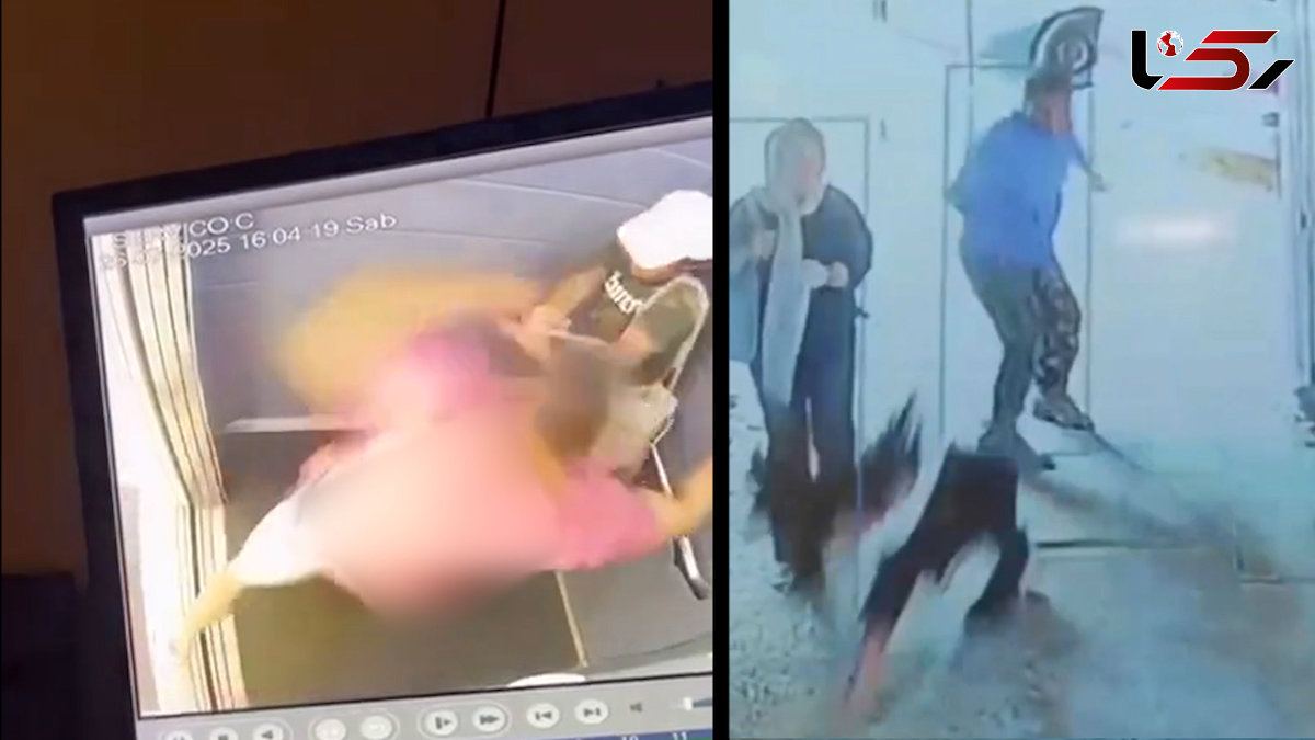 فیلم لحظه لگد محکم یک مرد به پشت کمر  دختر جوان در گچساران  / مرد مهاجم کیست ؟!