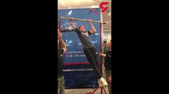 بارفیکس زدن جالب جوان معلول!+فیلم