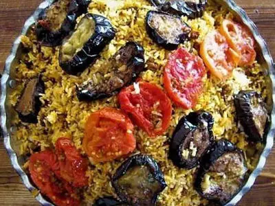 آموزش پلو بادمجون خوشمزه برای شام 