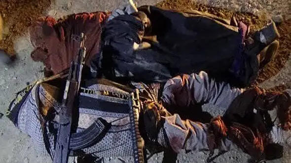 عکس جنازه های 2 شرور بعد از هلاکت در هرمزگان
