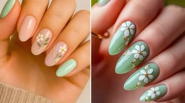طراحی ناخن با گل؛ 15 مدل ساده و خاص برای مینیمال‌ پسندها