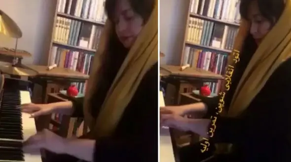 پیانو نوازی حرفه‌ای «مهراوه شریفی‌نیا» + فیلم