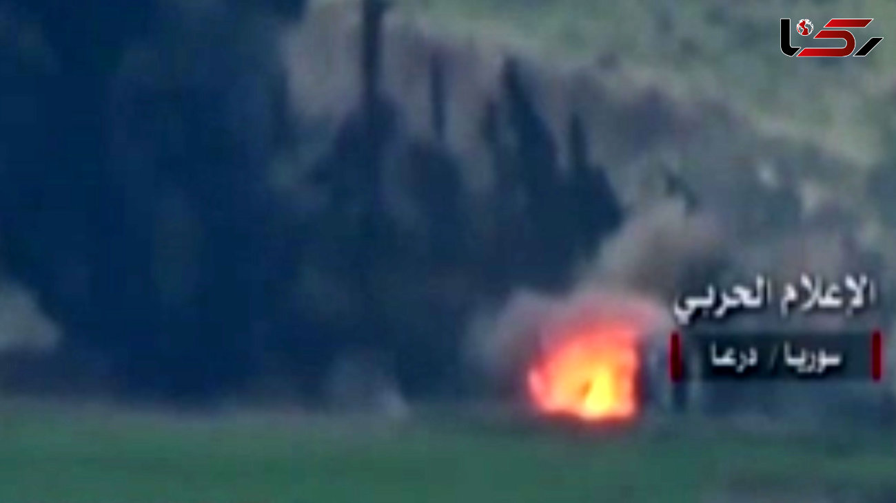 لحظه انفجار خودروی در حال فرار داعشی‌ها + فیلم