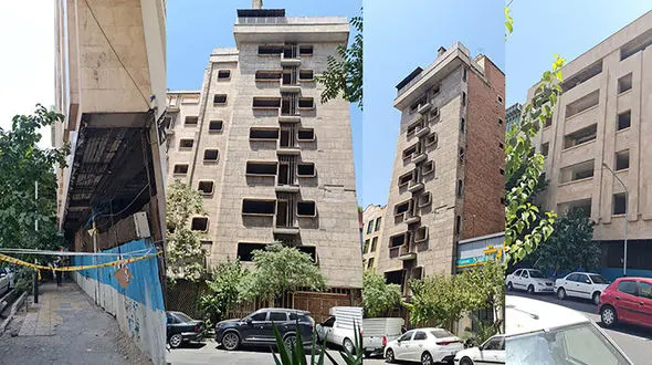 مراقب سقوط نماهای در حال ریزش ساختمان های تهران باشید ! + فیلم