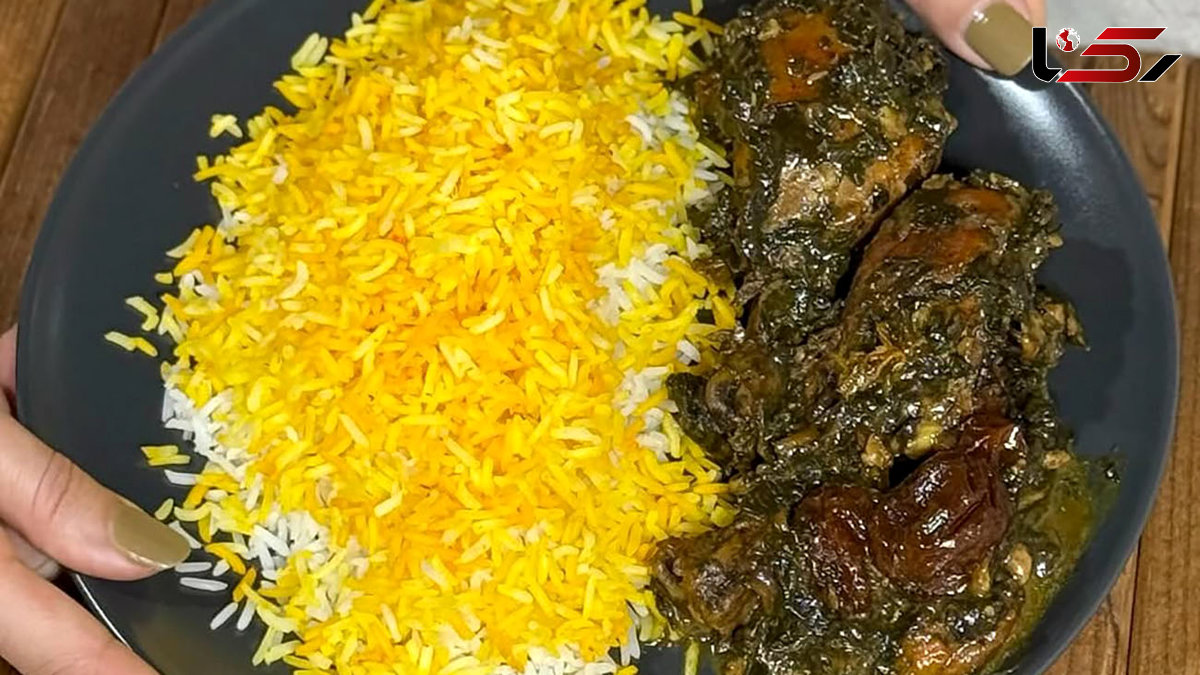 طرز تهیه خورشت آلو اسفناج مرغی + فیلم