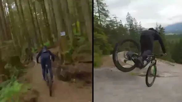 این دوچرخه سوار شما را تا مرز سکته می برد! + فیلم