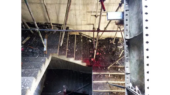 مرگ دردناک کارگری در اثر سقوط از ارتفاع در سمنان +عکس