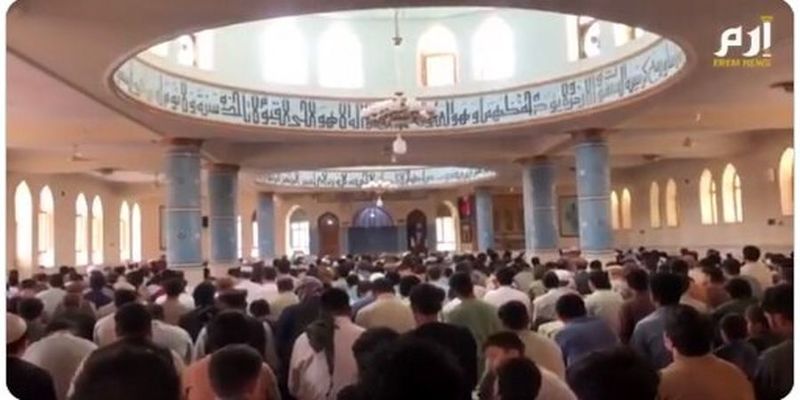 تصویر اولین نماز جمعه طالبان پس از رسیدن به قدرت 