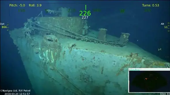 کشف لاشه کشتی جنگ جهانی دوم بعد از ۷۵ سال
