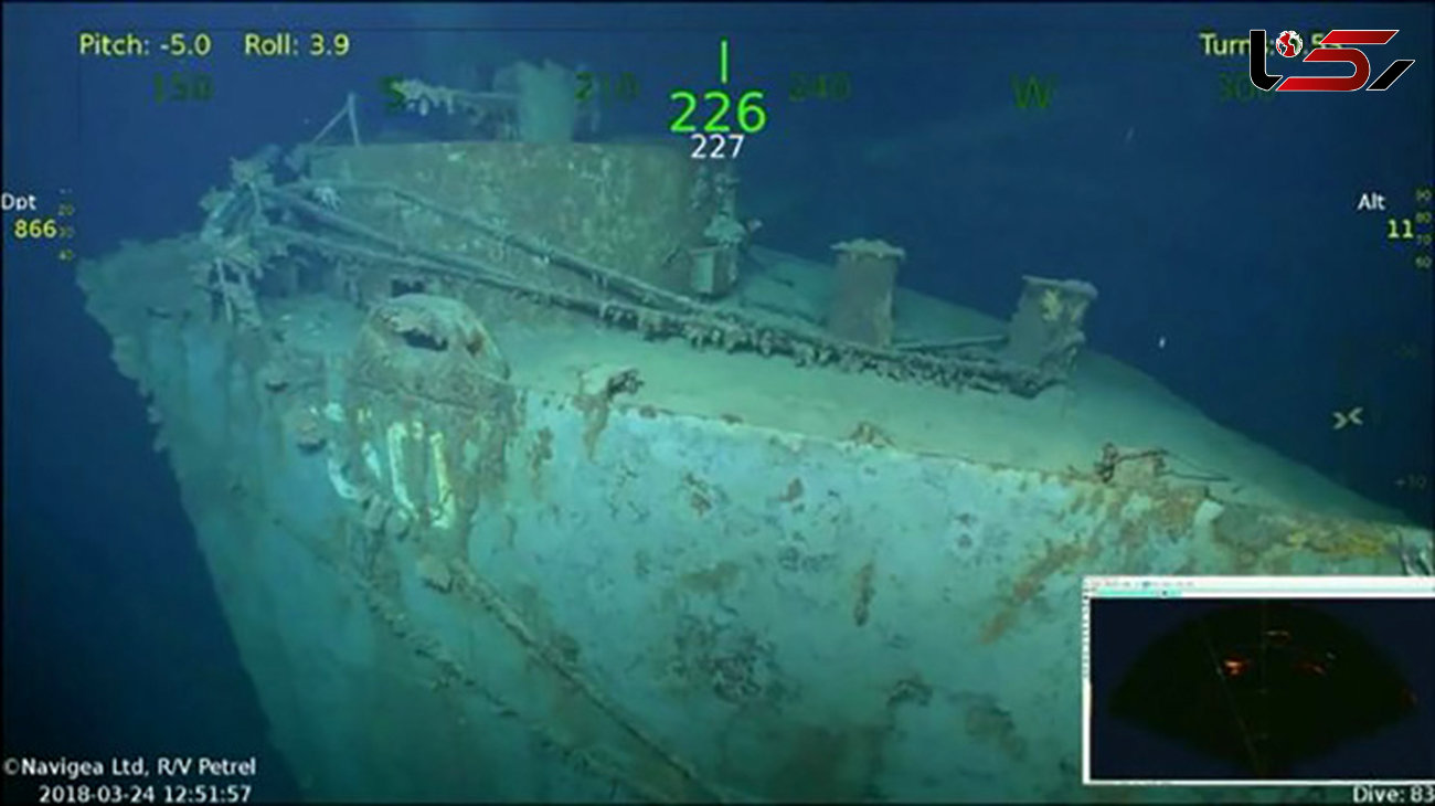 کشف لاشه کشتی جنگ جهانی دوم بعد از ۷۵ سال
