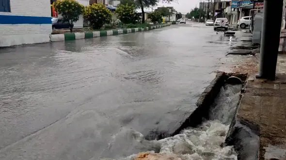 فیلم آبگرفتگی خیابان های دهلران