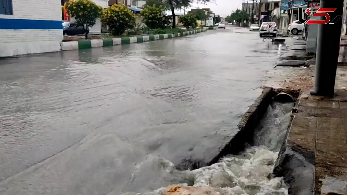فیلم آبگرفتگی خیابان های دهلران
