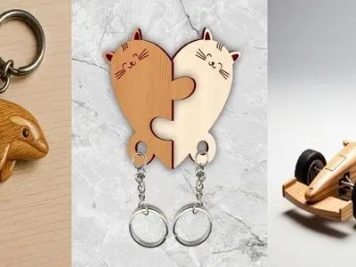 خرید جاکلیدی چوبی دست ساز فانتزی و شیک | 46 مدل جذاب محبوب بین دخترها و پسرها