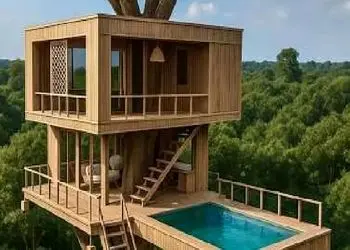 فیلم/ معماری خلاقانه؛ خونه ساختن از نقاشی بچگیاشون رو درخت رویاشون حقیقی بشه