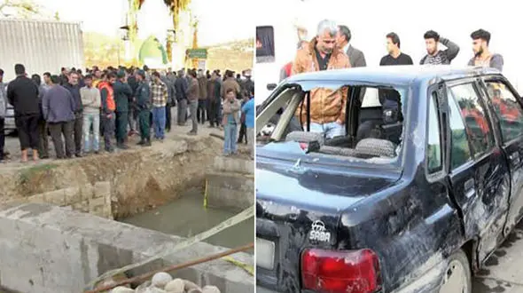 مرگ 3 نفر در کانال آب ناایمن حاشیه جاده +عکس