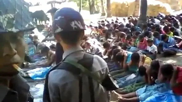 حمله وحشیانه بوداییان افراطی به مسلمانان +فیلم