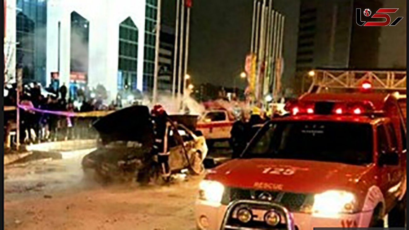 انفجار پژو 405 مقابل یک مجتمع تجاری در مشهد 