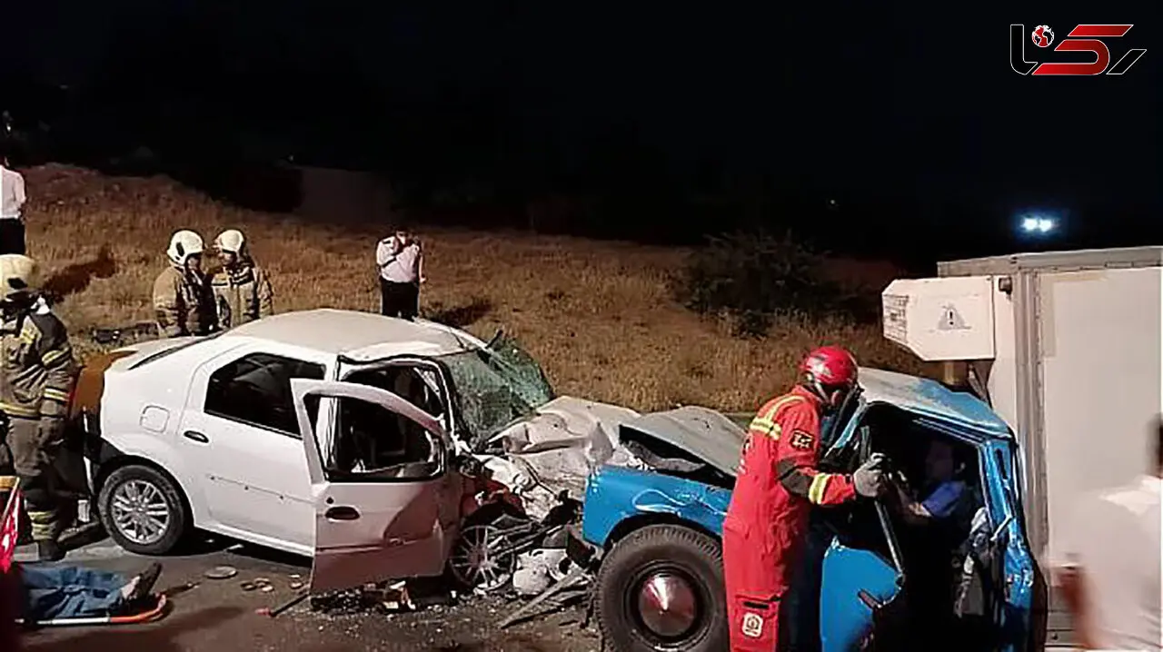 معجزه زنده ماندن 2 زن تهرانی در شاخ به شاخ خودروها+ عکس ها