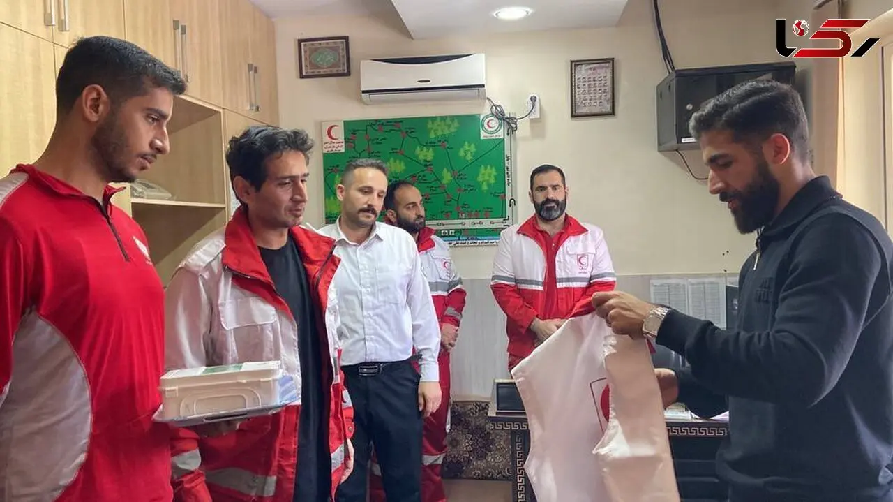 فرزند شمال در «خانه مهر»؛ حضور فرشاد فرجی در پایگاه هلال احمر قائم‌شهر