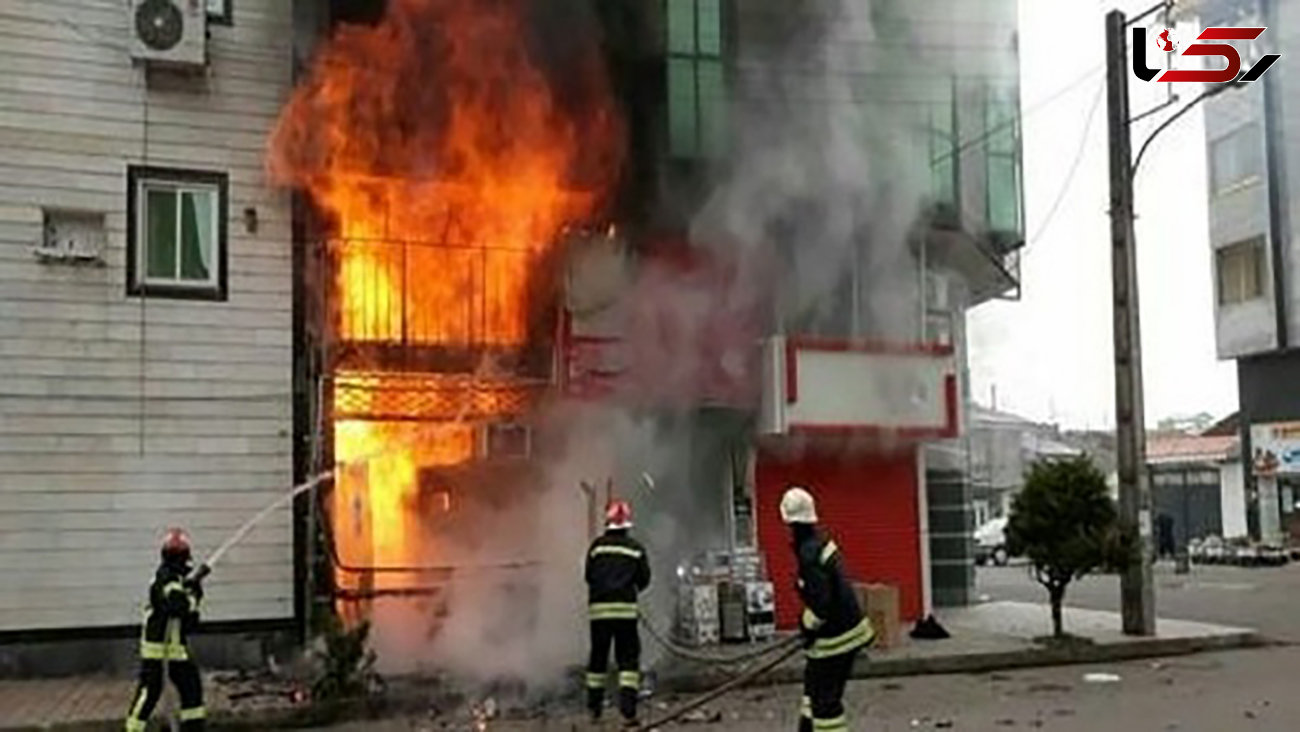آتش سوزی در مغازه بزرگراه شهید سلیمانی 