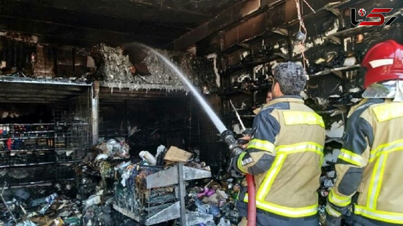 آتش سوزی یک باب مغازه در بروجن