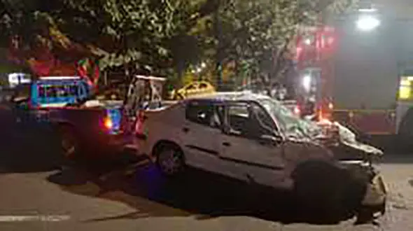 تصادف هولناک کامیون میکسر با پژو 206 در سئول 