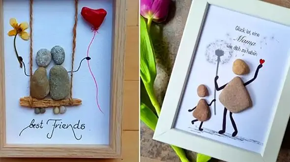 ایده‌ ای ناب برای هدیه؛ تابلوهای عاشقانه دست ساز / 15 طرح خاص تابلوی سنگی