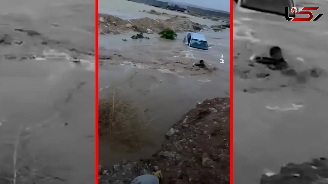 فیلم ناپدید شدن جوان فلسطینی در سیل