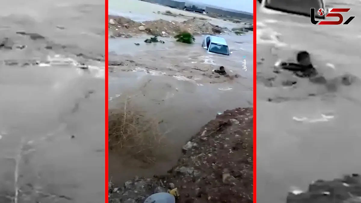 فیلم ناپدید شدن جوان فلسطینی در سیل