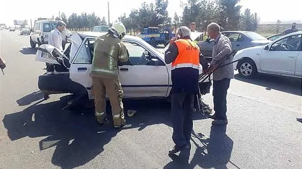 عکس های تصادف شدید  در بزرگراه خلیج فارس