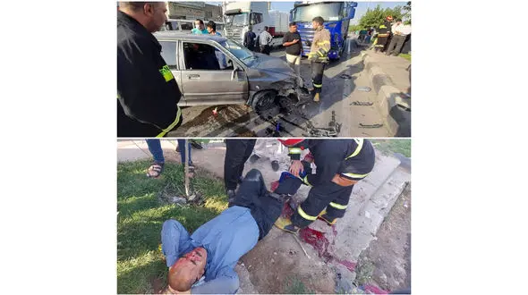 عکس تلخ از قطع شدن پاهای مردی در گلستان تهران 