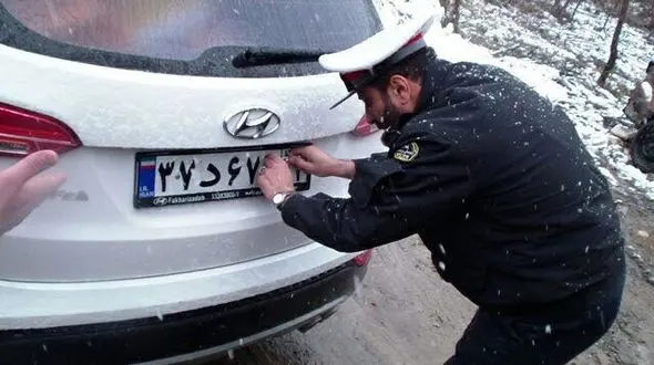 سانتافه با پلاک جعلی به جاهای ممنوعه رفت! + عکس