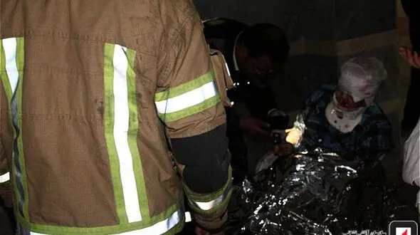 سقوط مرد کهنسال به چاهک آسانسور