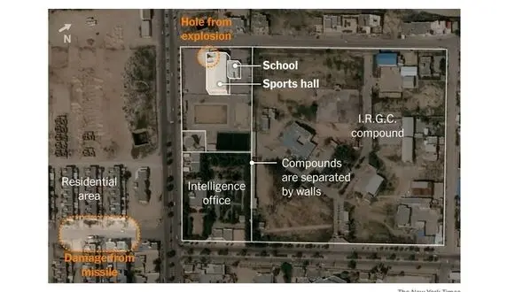 برخورد موشک جدید آمریکا به یک مدرسه در لامرد؛ ۲۱ نفر کشته شدند