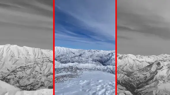 فیلم روز برفی قله توچال تهران