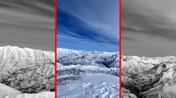 فیلم روز برفی قله توچال تهران