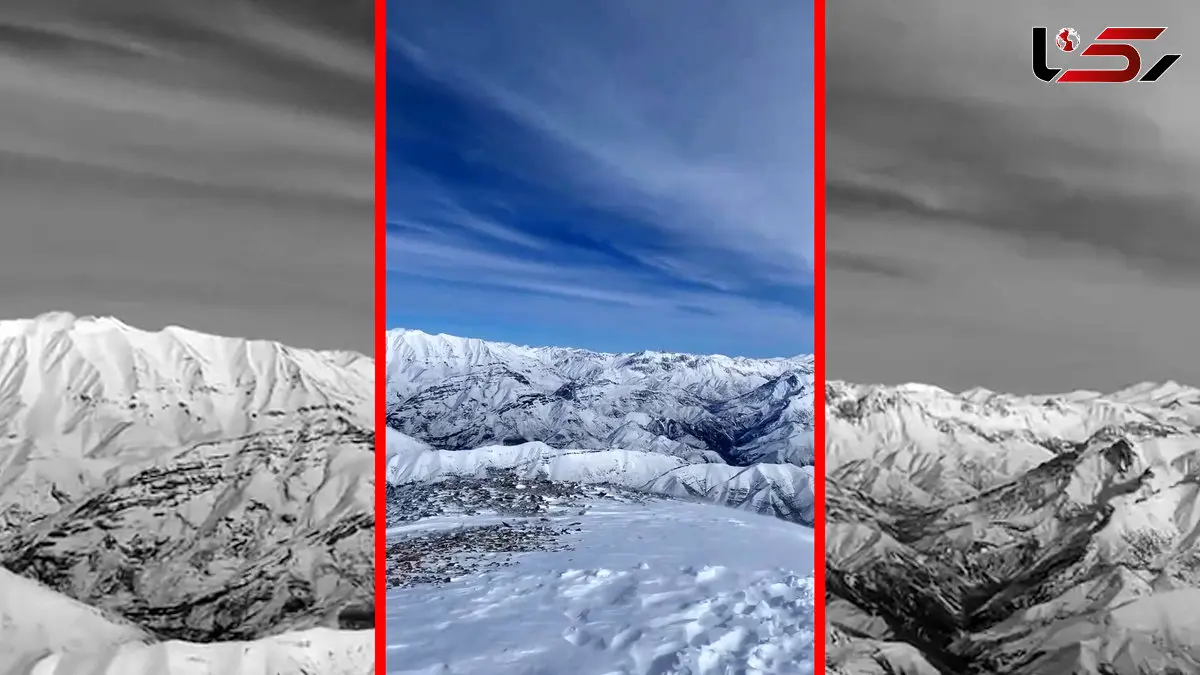 فیلم روز برفی قله توچال تهران