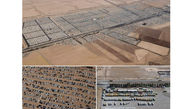 تصاویر هوایی از پارکینگ پایانه مرزی مهران