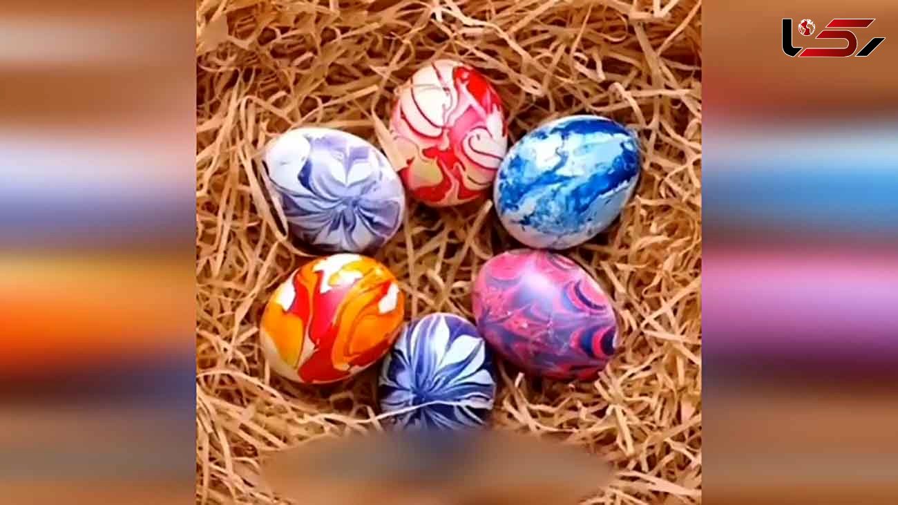 تخم مرغ های سفره هفت سین را متفاوت رنگ کنید + فیلم