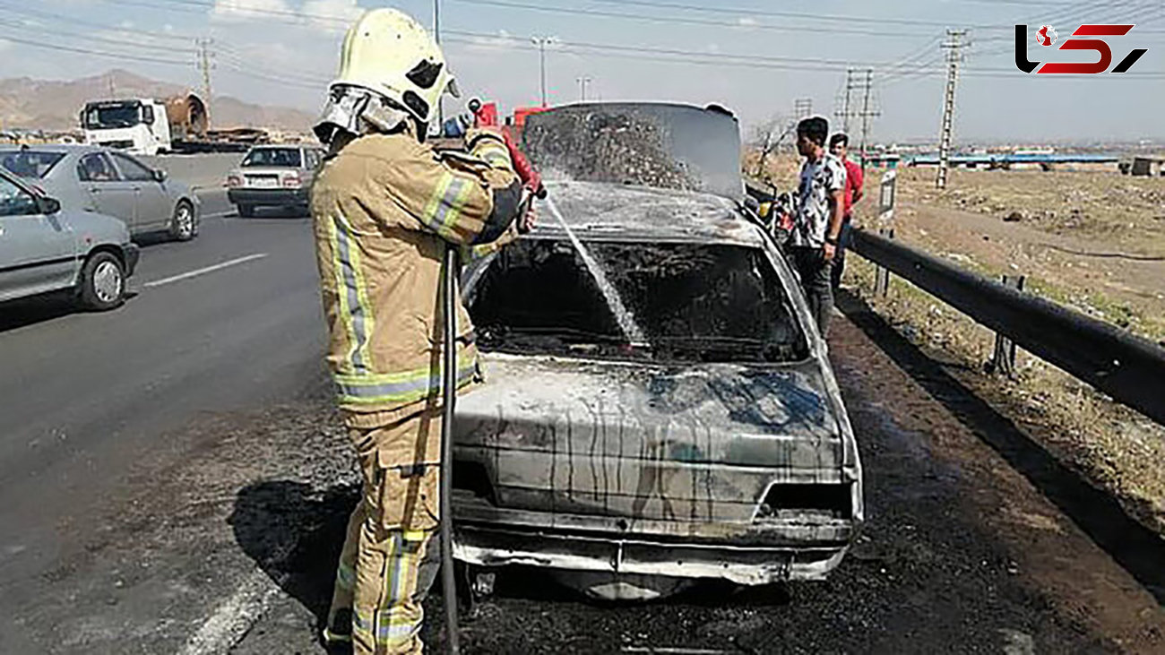 2 فوتی به علت آتش سوزی / زنده زنده در خودرو سوختند