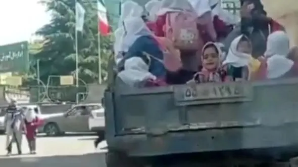 جنجال فیلم دختران دانش آموز پشت وانت در گرگان / توضیح آموزش و پرورش + فیلم