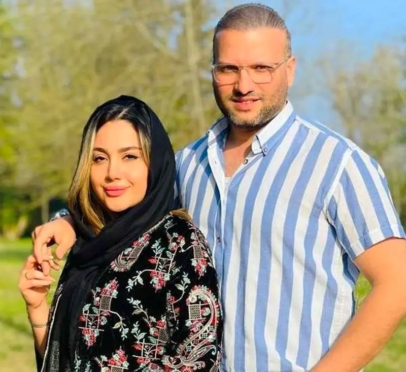 عمار آقایی و همسرش