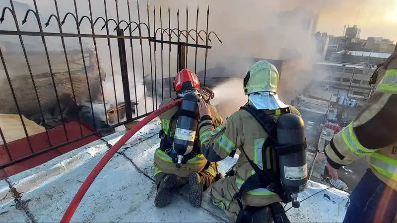 آتش سوزی صبحگاهی در سینما ایران لاله زار