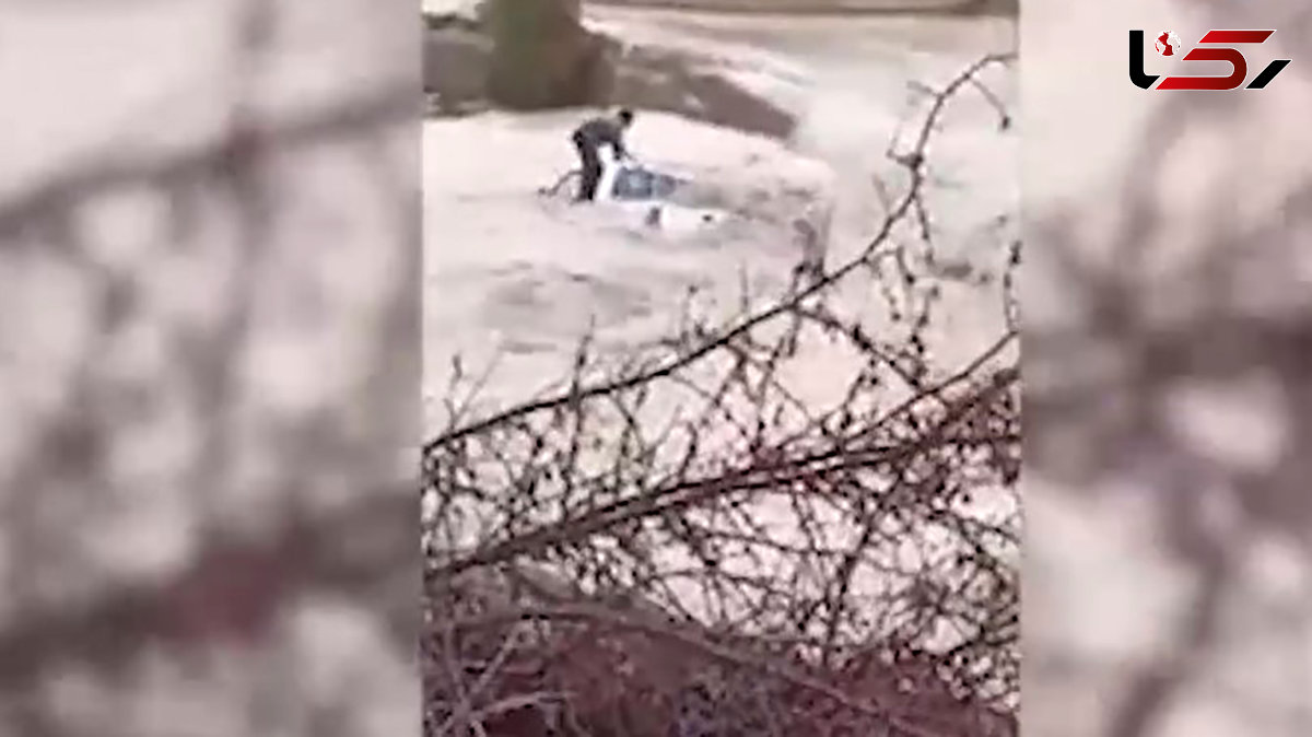 فیلم لحظه نجات کارکنان شرکت نفت از سیلاب هولناک گچساران 
